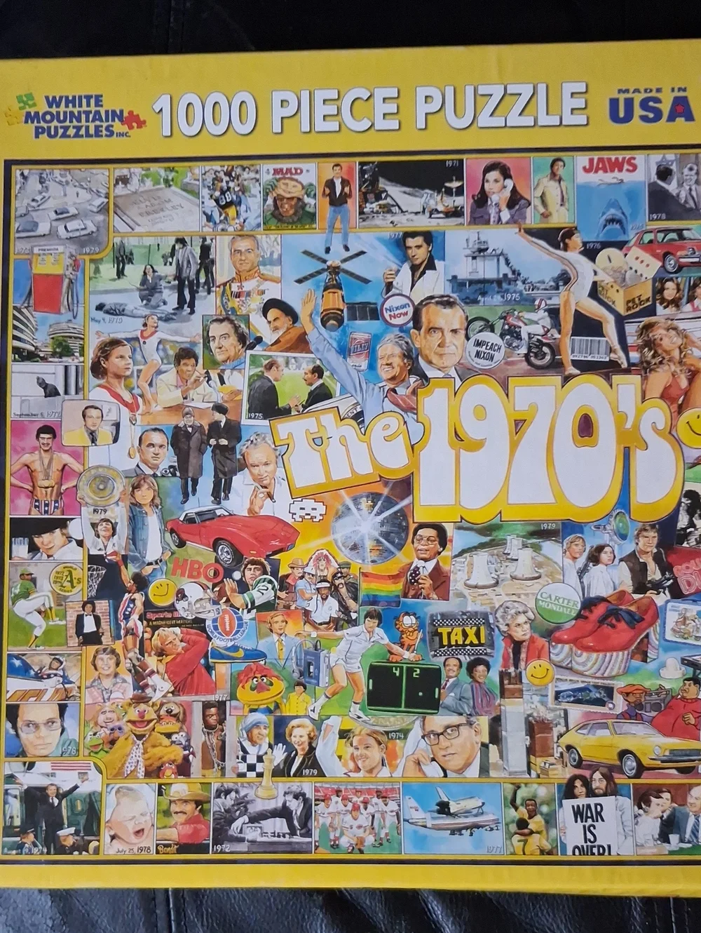 White Mountain The 1970's 1000-Piece Jigsaw Puzzle - Yellow Border